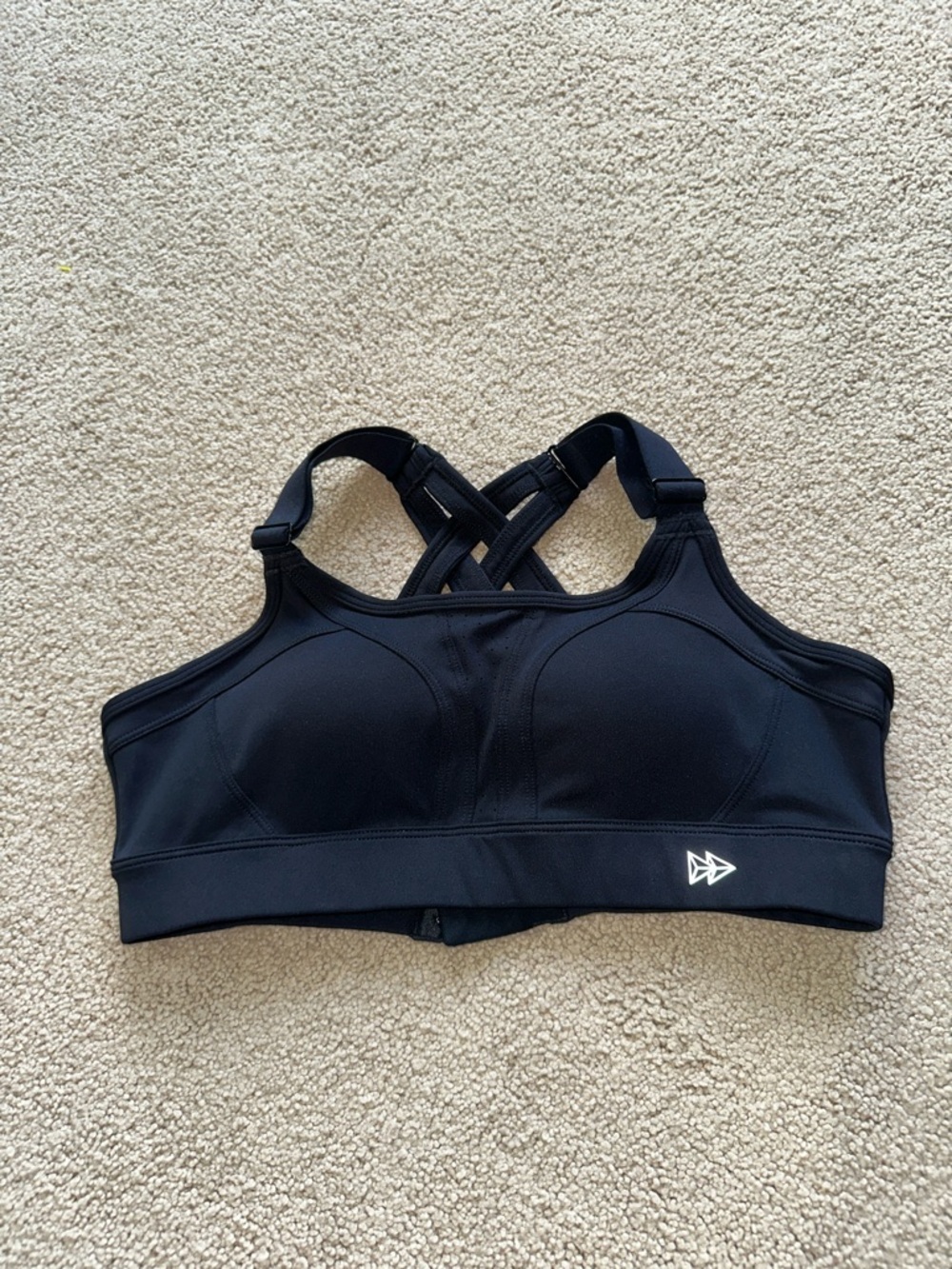 Yvette Black High-Impact Strappy Sports Bra